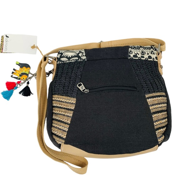 Sakroots Artist Circle Elephant Charms Canvas Foldover Crossbody Bag - Picture 5 of 15